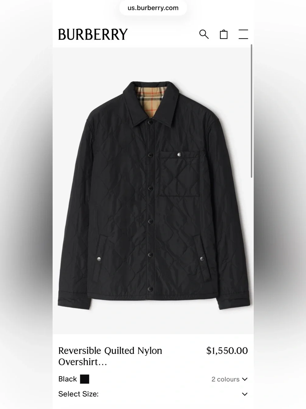 Burberry - Reversible Quilted Nylon Jacket with Signature Burberry Pattern - Picture 13 of 13